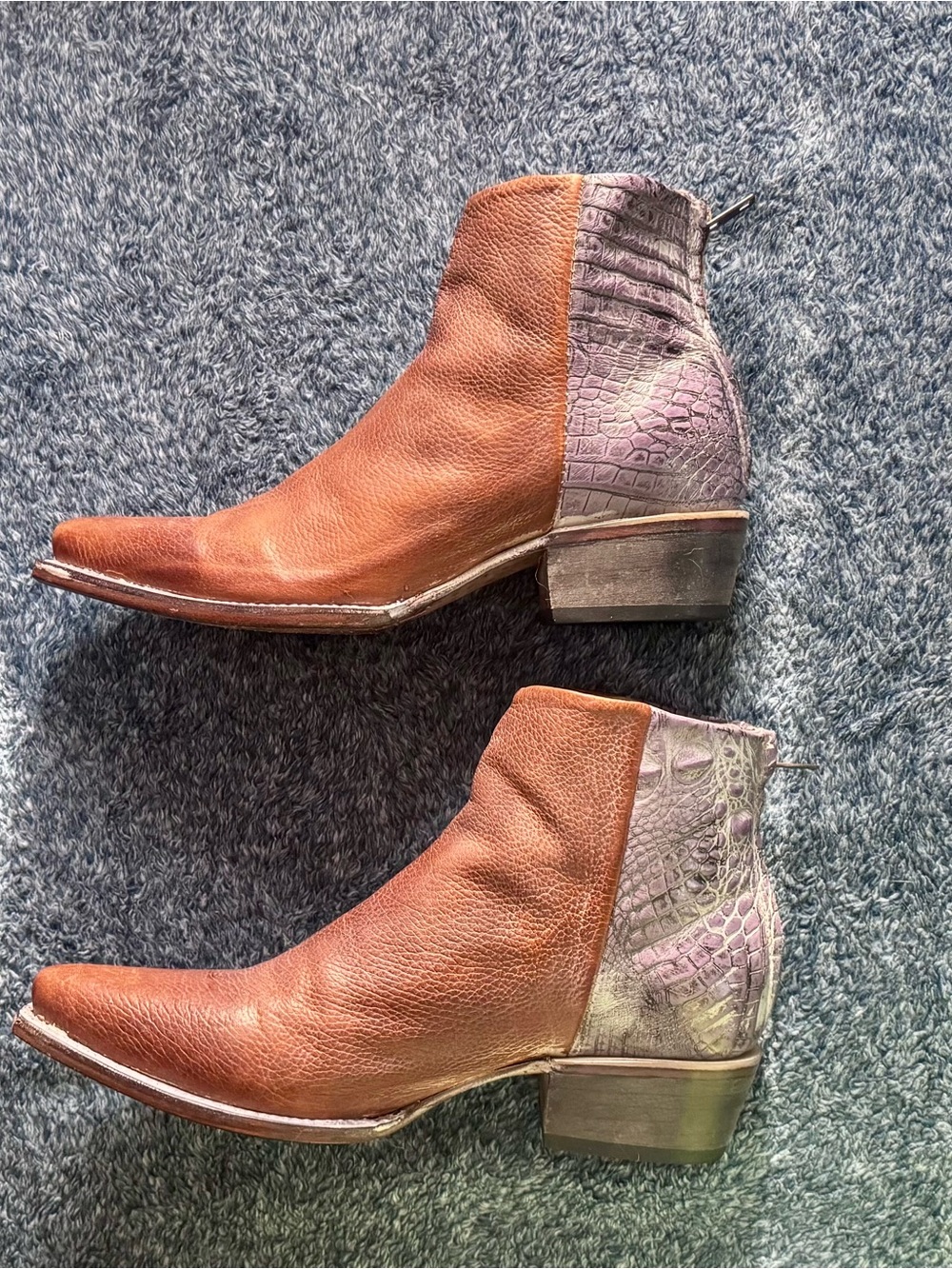 Freebird by Steven OG Rule Cognac and purple croc size 9 - Picture 2 of 9